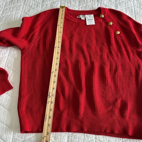 J.Crew Sweater Women’s Button Raglan Crewneck Cotton Blend CF318 Size Medium New - Picture 14 of 15